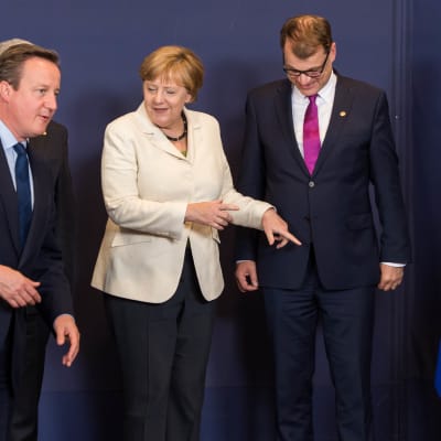 David Cameron, Angela Merkel och Juha Sipilä