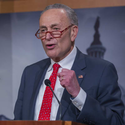 Demokraternas gruppledare i den amerikanska senaten Chuch Schumer 25.3.2020