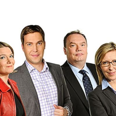 Ylen tv-vaaliohjelmat juontavat Kirsi Skön, Jan Andersson, Petri Kejonen ja Riikka Uosukainen.