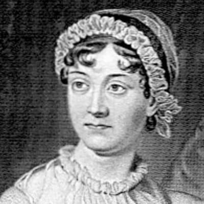 Yksityiskohta Evert A Duyckinickin vuonna 1873 tekemästä Jane Austen -muotokuvasta.