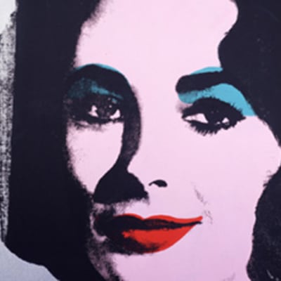Andy Warholin maalaama muotokuva Elisabeth Taylorista