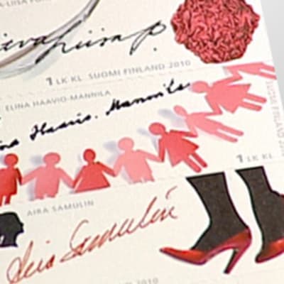 Naistenpäivän kunniaksi julkaistu postimerkkivihko