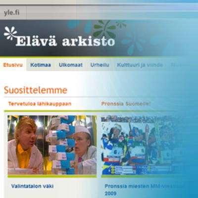 YLEn Areena ja Elävä arkisto -sivustot