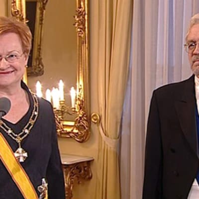 Tarja Halonen ja Pentti Arajärvi