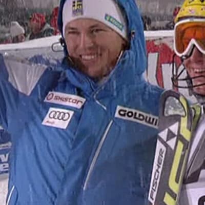 Pujottelun voittajakolmikko