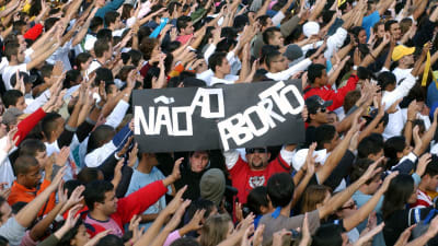 Demonstration mot abort i Sao Paulo, Brasilien, i maj 2007.