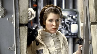 Carrie Fisher som Leia i filmen  The Empire Strikes Back 1980.