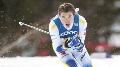 William Poromaa åker nedför.
