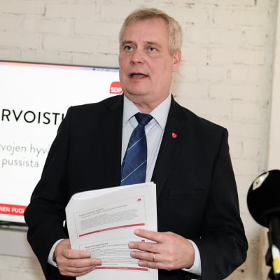 SDP-ordföranden Antti Rinne