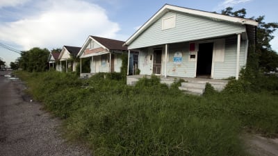 Hus i New Orleans fortfarande övergivna fem år efter orkanen Katrina.