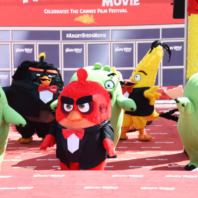 Angry Birds -hahmoja Cannesin filmifestivaaleilla.