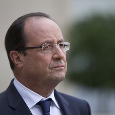 Hollande vid presidentpalatset i Paris den 10 oktober 2013