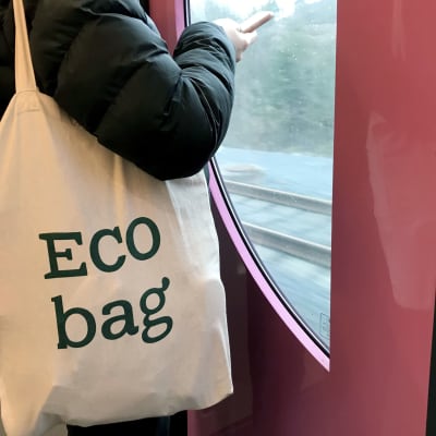 kangaskassi, joss eco bag -teksti
