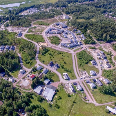 Flygbild över Borgå.
