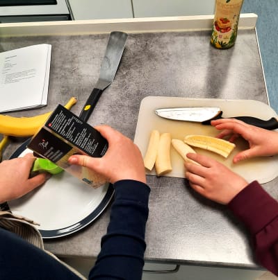 Matlagningsläger i köket