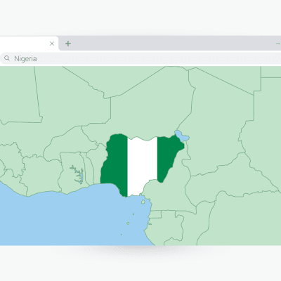 Karta över Nigeria