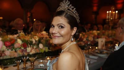 Kronprinsessan Victoria på Nobelfesten 2016.