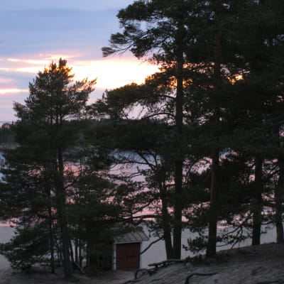 Utsikt från Pörkenäs lägergård i Jakobstad