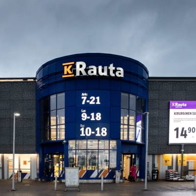 K-Rauta myymälän julkisivu.