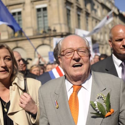 Marine Le Pen och hennes far  Jean-Marie le Pen