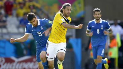 Mario Yepes, Colombia spelar mot Grekland i fotbolls-VM 2014
