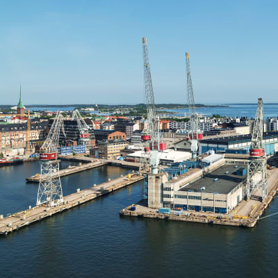 Ilmakuva: Helsingin telakka