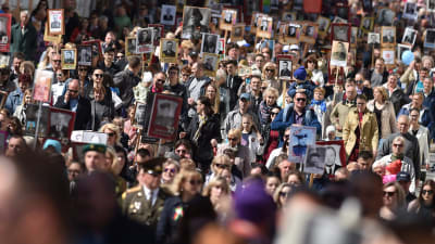 Segerdagsparad i Pinsk i Vitryssland 2019.