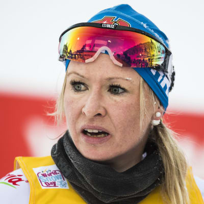 Riitta-Liisa Roponen i spåret.