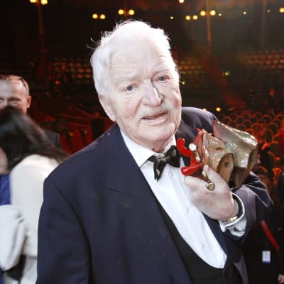 Skådespelaren och underhållaren Hans Alfredson vid Guldbaggegalan år 2013.