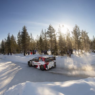 Kalle Rovanperä Toyotallaan Rovaniemen MM-rallissa 2021.