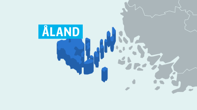 Karta på landskapet Åland