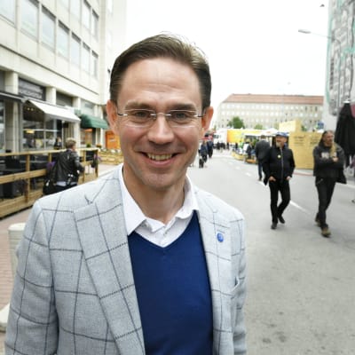 EU-kommissionär Jyrki Katainen i Björneborg den 14 juli 2017.