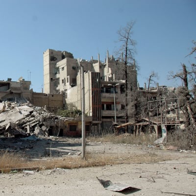 Ett sönderbombat Homs.