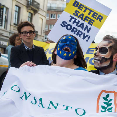 Demonstration mot glyfosat i Bryssel