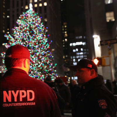 Polis i centrala New York i december 2017.