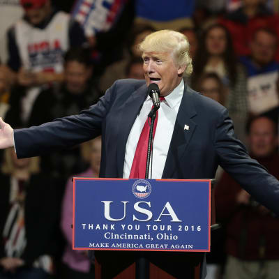 Donald Trump på tackturné i Ohio.