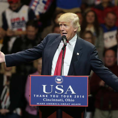 Donald Trump på tackturné i Ohio.