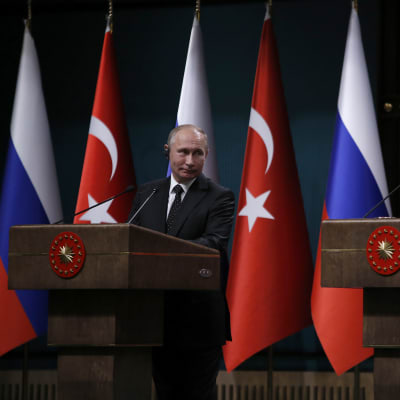 Rysslands och Turkiets presidenter Vladimir Putin och Recep Tayyip Erdoğan.