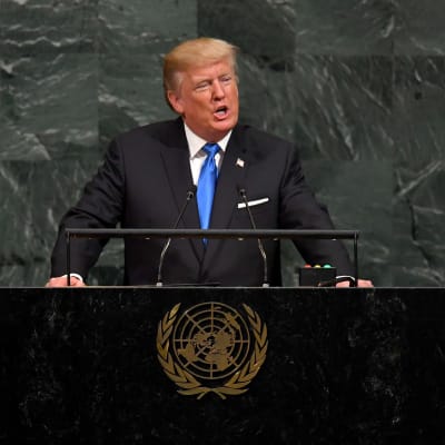 USA:s president Donald Trump höll sitt första tal inför FN:s generalförsamling den 19 september 2017.