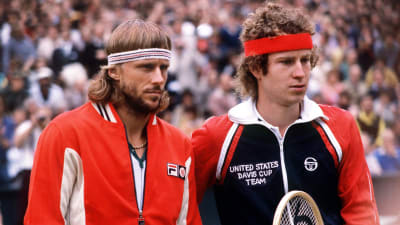 Björn Borg och John McEnroe i Wimbledon.
