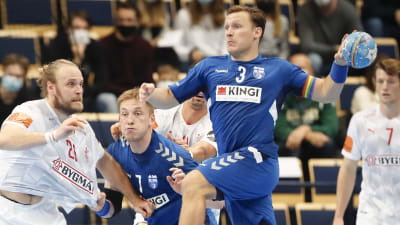 Miro Koljonen i kvalmatch mot Danmark.
