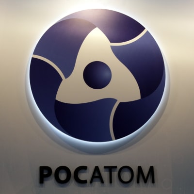 Det ryska kärnkraftsbolaget Rosatoms logo.