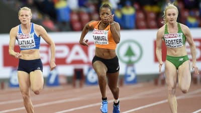 Hanna-Maari Latvala slutade sjua i EM-semifinalen på 100 meter.
