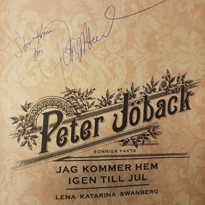 Peter Jöbacks autograf i hans Julbok