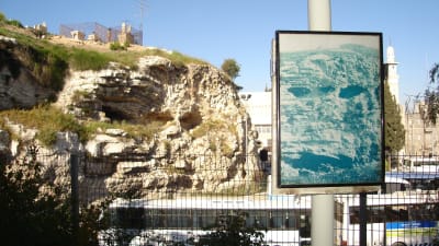 Vy över Golgata i Jerusalem.