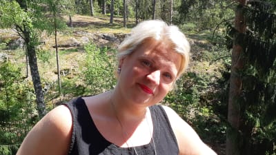 Mela, Mikaela Nyholm på sin balkong. Maj 2019