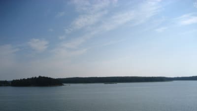Vy från utsiktsplatsen vid Nordsjö hamn