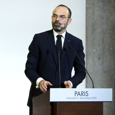 Frankrikes premiärminister Édouard Philippe presenterar en pensionsreform 11.12.2019