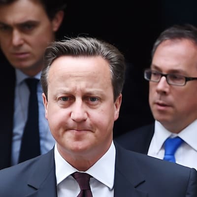 Premiärminister David Cameron utanför sin tjänstebostad i London den 7 september 2015.