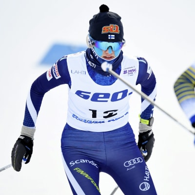 Vilma Nissinen i junior-VM i Lahtis.